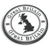 Round MDF Magnets - Great Britain UK Map Vinyl 4153