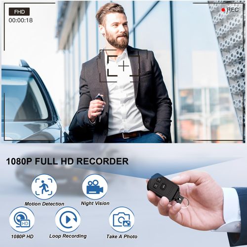 Mini Body Camera 1080P Police Body Cam, Premium Portable Wearable Worn Camera Small Personal Camcorder with Night Vision, Video Recording for Civilians Law Enforcement, No Audio