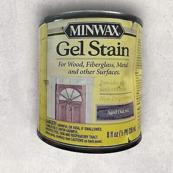 Minwax Wood Gel Stain AGED OAK #602 Fiberglass Metal Multi Surface 1/2 pint/8oz