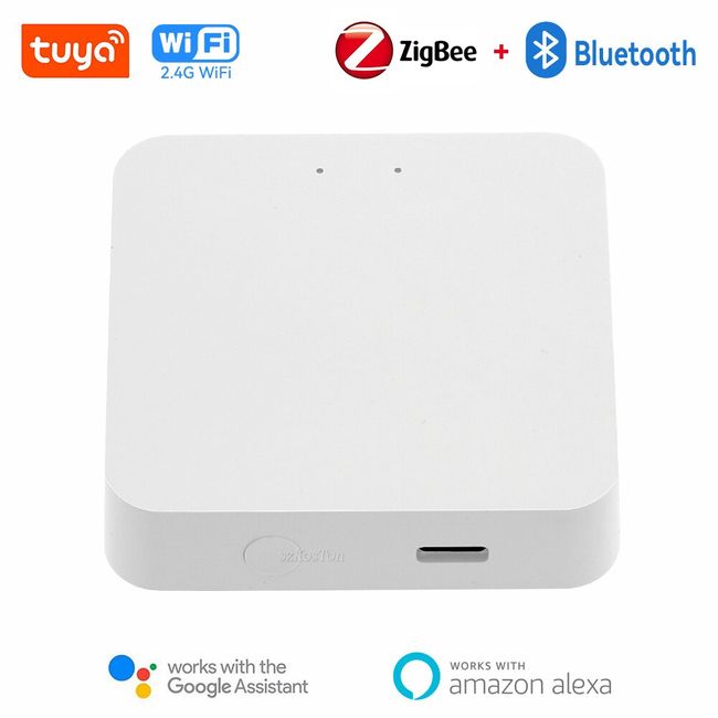 Smart Home Hub Tuya Smart Life Zigbee 3.0 Home Hub Smart Multi-Mode Hub  2.4GHz WiFi Sig Mesh Works with Tuya Zigbee/Sig Mesh Sub-Devices Built-in