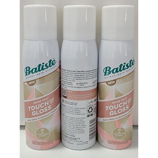 Batiste Shine Mist Touch of Gloss Champagne Sorbet 3 oz LOT OF 3