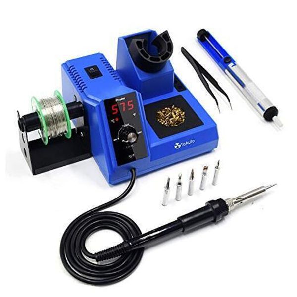 Soldering Station,80W Digital Solder Iron Station Kit with 176°F-896°F Blue