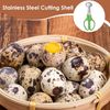2Pcs Quail Egg Roast egg scissors Cutter Scissors Kitchen Egg Shears Tool(Green)