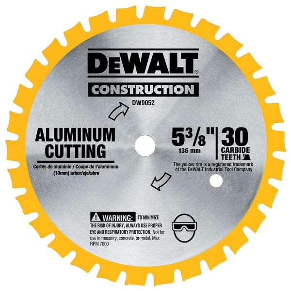 DEWALT ACCESSORIES DW9052 5-3/8" 30T Saw Blade, Yellow