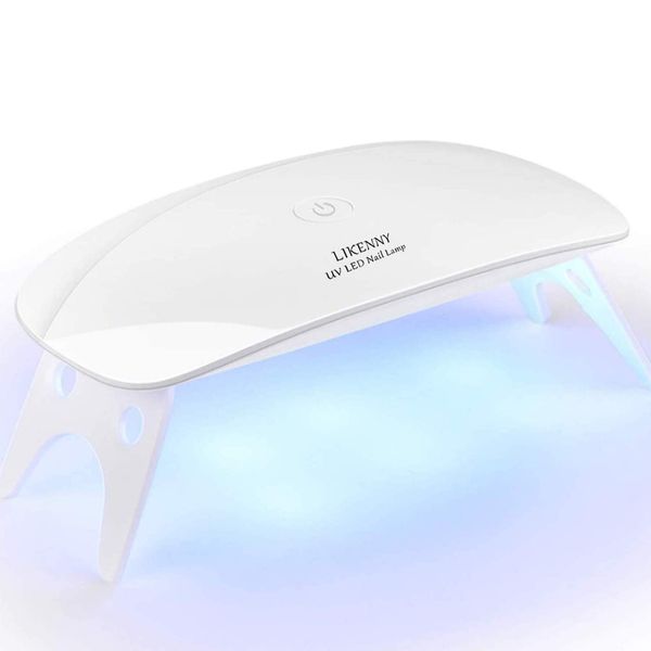 UV Light, LED Nail Dryer, UV Light for Hardening, Japanese Instruction Manual Included (English Language Not Guaranteed), UV & LED Double Light, Timer Setting, For Gel Nails, Foldable, Both Hands and Feet, USB Type (White)