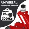 DEDC 4PCS Rubber Jack Pads Universal Slotted Frame Rail Protector for Trolley Jack Pinch Weld Protector