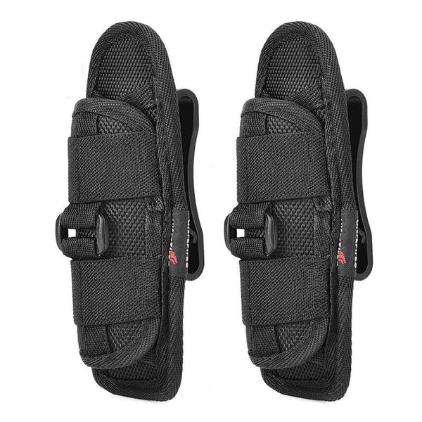 ULTRAFIRE 2PCS Flashlight Holster Pouch, Duty Belt Torch Holder Case for Duty Belt, with 360 Degree Rotatable Belt Clip, 402