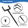 2 Pack Downspout Bracket,Heavy-Duty Downspout Extension Brackets with Steadiness Coating,Rust-Proof Anchor for Pipe Support,Easy to Install and Adjustable Size