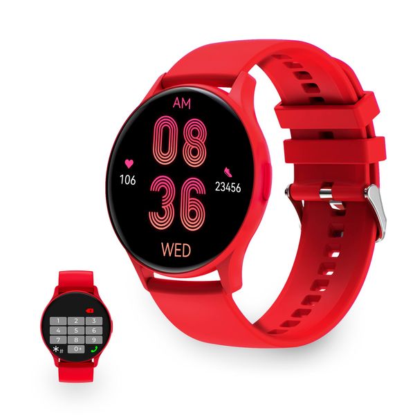 KSIX Core Smartwatch für Herren und Damen, Smartwatch mit Anrufen und Benachrichtigungen, Aktivitätsarmband, Pulsmesser, Blutdruckmessgerät, Schrittzähler, Gesundheitsmonitor, iOS- und Android-App,