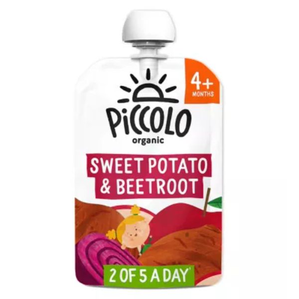 Piccolo Organic Sweet Potato, Beetroot, Pear & Apple 100g 4 Months+