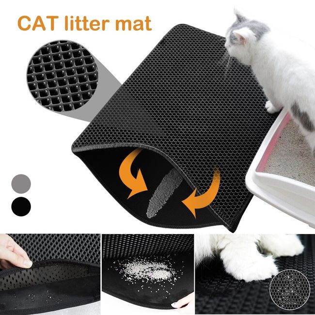 Waterproof Pet Cat Litter Mat Double Layer Pad for Kitten Non-slip