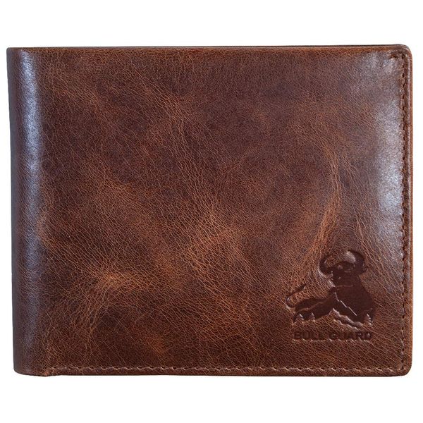 BULL GUARD Mens RFID Blocking Bifold Wallet Soft Genuine Leather Brown Western | Secure and Durable Extra Capacity Billfold with 11 Credit Cards, Flip Up ID