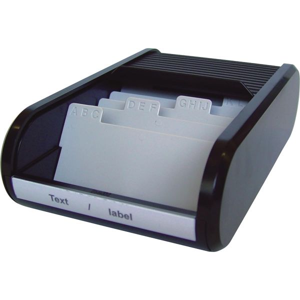 Helit Linear Business Card Box Black