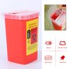 Minkissy Blade Dispenser Case Razor Blade Disposal Case Barber Shop Storage Bank Container for Used Razor Blades Red