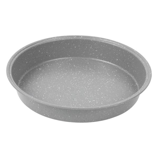 Salter BW02777G Marblestone Round Cake Tin – 24cm Non-Stick Baking Pan, Lightweight & Durable Carbon Steel, Bake Cakes, Sponges, Pies & Cheesecake, Oven Safe Up To 220°C, Easy Clean, Solid Fixed Base