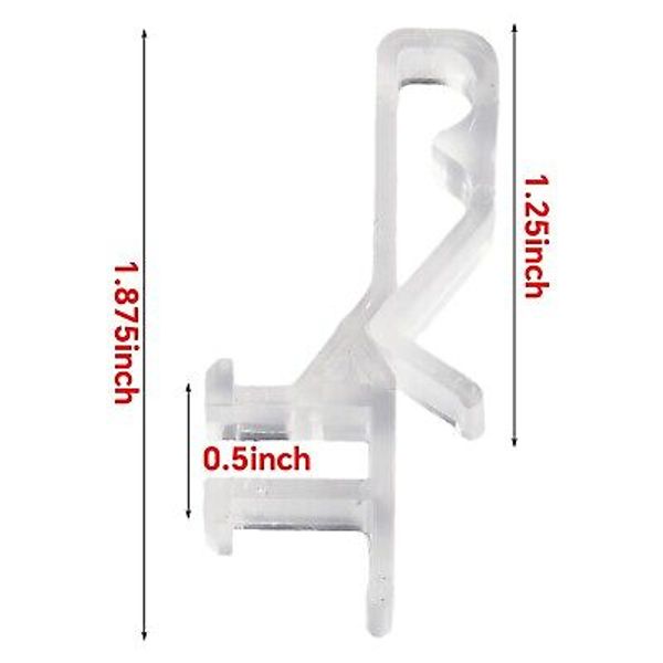 Transparent Plastic Valance Clips Invisible and Sturdy Easy Installation