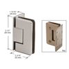 Brushed Nickel Pinnacle 044 Series Wall Mount Offset Back Plate Hinge