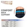 Copper Fit Back Pro Waist Size 39"- 50" Black