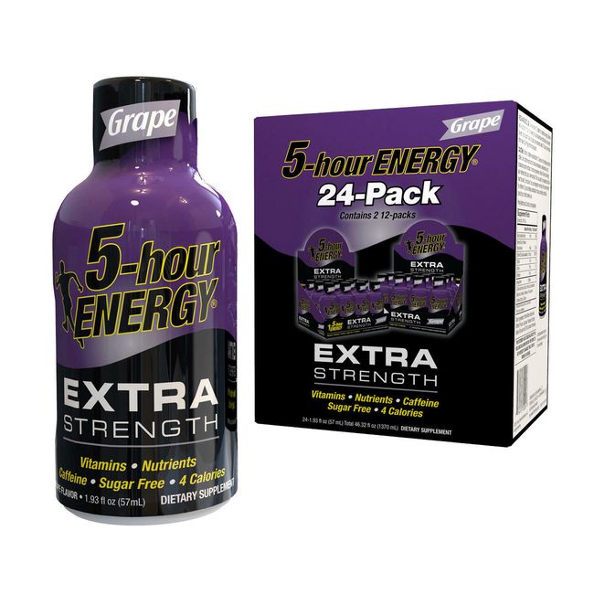 5-hour ENERGY Shot, Extra Strength, Grape (1.93 oz., 24 pk.) Sugar Free Five Hr.