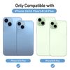 ivoler 4 Pack Camera Lens Protector Compatible With iPhone 15/15 Plus, for iPhone 14/14 Plus Screen Protector Tempered Glass, Case Friendly [New Version], Anti-Scratch, Easy Installation