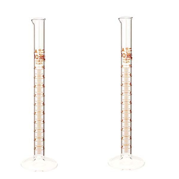 Graduated Cylinder, 0.4 fl oz (10 ml) (Set of 2), Glass Cylinder, Glass Cylinder