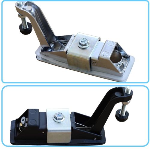 6PCS Compression Latch Lock Trigger Latch Lock Adjustable Lever Hand Operated Push Button Actuation Compression Latches Flush Mount (Silver-with Keys)