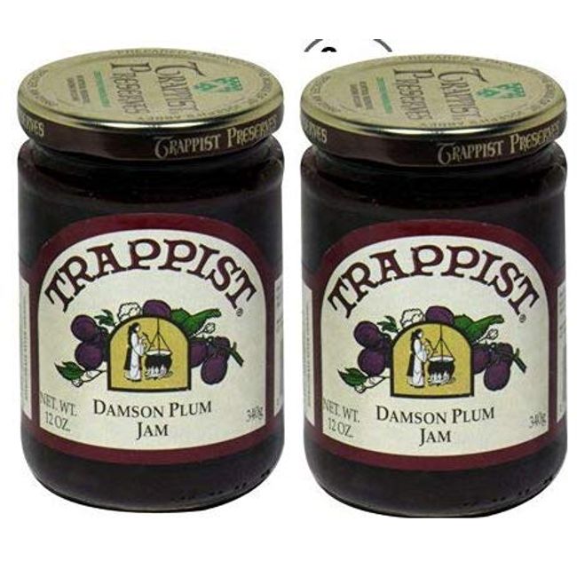 Trappist Marmalade Preserves 12 Ounce Pack Of 2 (Damson Plum)