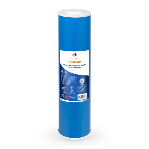 1PK Premium Aquaboon 5mic Big Blue GAC Carbon Water Filter Cartridge 20x4.5"