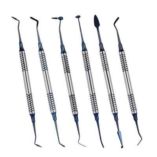 6Pcs Double Ended Composite Tool Set for Dental Resin Filling and Repairs