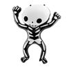 Generic Skeleton Aluminium Balloon 84 x 10 cm White and Black