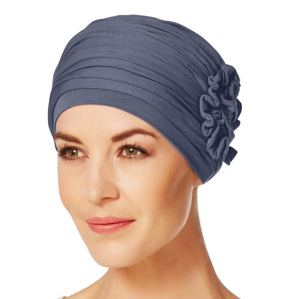 Christine Headwear Damen Lotus Turban Headband, Blau, Einheitsgröße EU