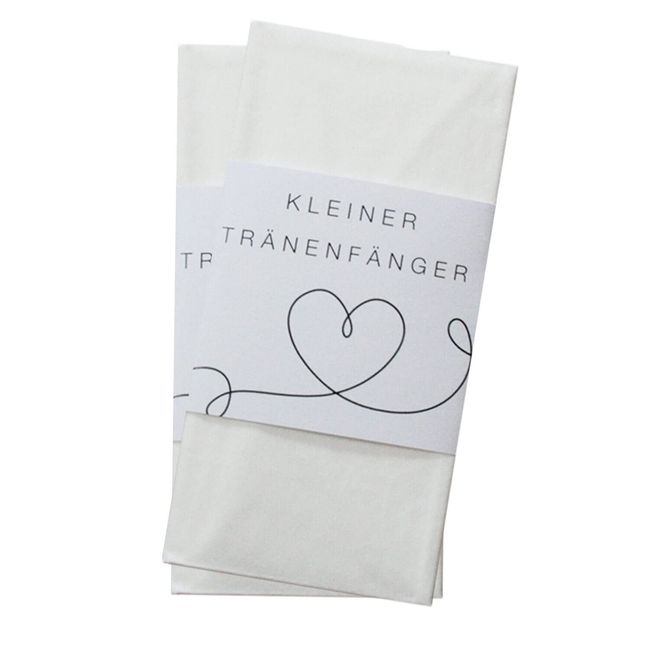 50er-Set Freudentränen Banderolen I kleiner Tränenfänger I Linien-Herz Design I 13 x 5 cm I zum Einrollen von Taschentüchern I Hochzeit I Stilvoll I Dekoration I Geschenk I dv_1090