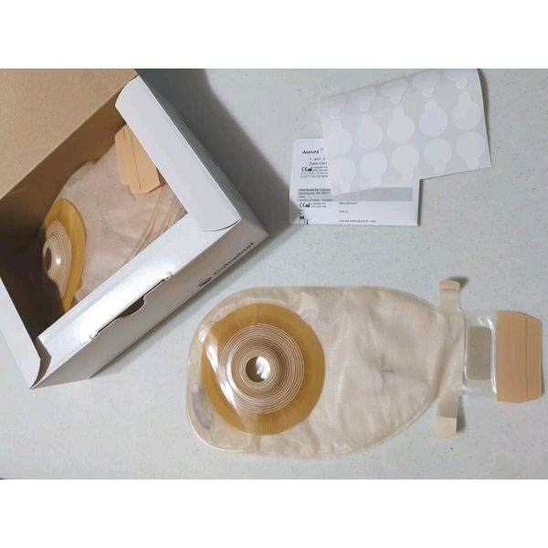 COLOPLAST 1 BX 10 EA 14163 Assura 1 Piece Drainable Pouch Convex 7/8" Ostomy bag