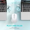 Totaiden Bluetooth Mouse, Wireless for Mac/MacBook/PC/Laptop/ipad/Computer/Chromebook, 4 Modes (BT5.2 & BT3.0 + USB-A & USB Type-C) (White)