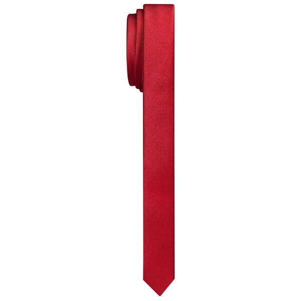 AIMENGWU Men's Skinny Ties Solid Color Formal Neckties 1.58" (4CM) Slim Striped Thin Red Ties For Men