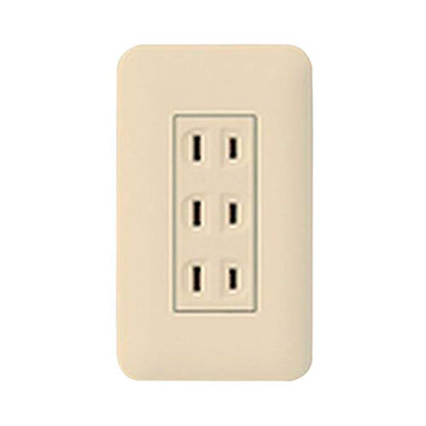 Panasonic WTF13034FK Embedded Triple Outlet with Insulated Frame, Beige