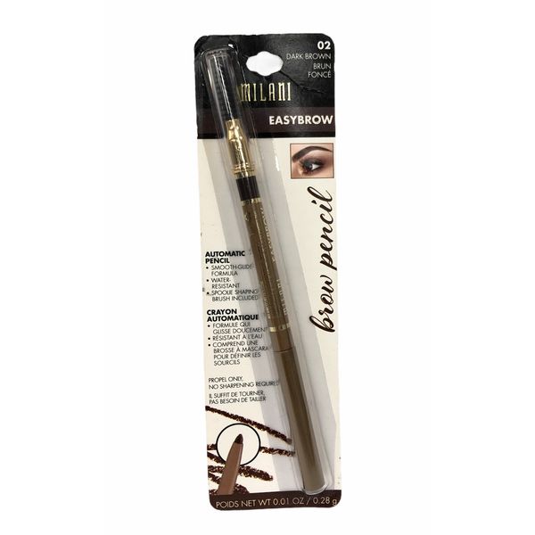 Milani Easybrow Automatic Pencil (02 Dark Brown | 0.01Oz/0.28g) NEW