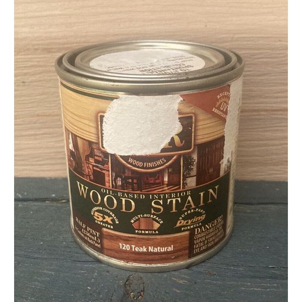 1/2 Pt Can ZAR 120 TEAK NATURAL Oil Based Interior Wood Stain 12006  NEW