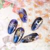 LANODO 8 Pcs Nail Stickers, Beautiful 3D Snow Flowers, Nail Stickers, DIY, Long Female Model, Gold & Silver