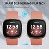 Tuocal 8 Pack Screen Protector Compatible with Fitbit Versa 4 Screen Protector/Fitbit Sense 2 / Fitbit Versa 3 / Fitbit Sense, Soft TPU Support Fingerprint Sensor Anti Bubble Scratch Resist Cover