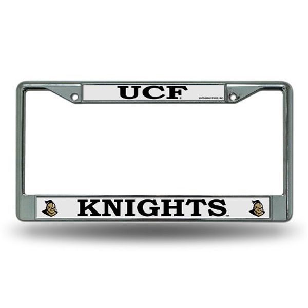 NCAA Rico Industries Standard Chrome License Plate Frame, UCF Knights , 6 x 12.25-inches