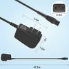 Replacement For philips Norelco charger cord Fit HQ8505 7000 5000 3000 Series 3500 mg5750 mg7750 S1560 Electric Shaver Razor, Aquatec, Arcitec, Multigroom Beard Trimmer & More 15V Power Cord Adapter