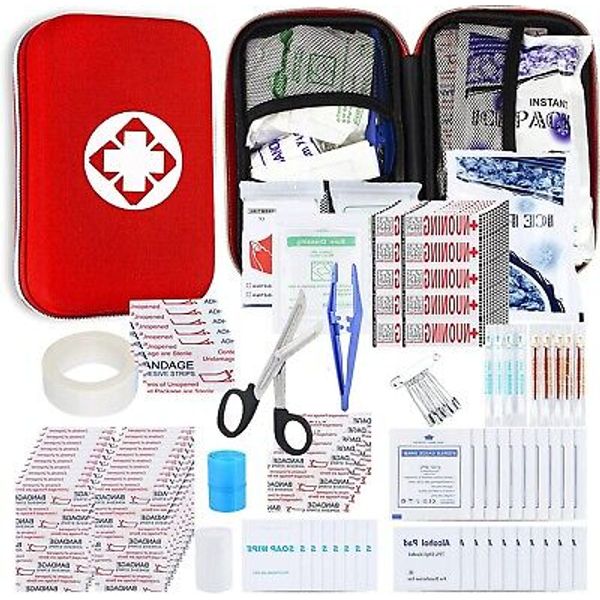 Small-Waterproof Car First-Aid Kit Emergency-Kit - 273Piece Camping Equipment fo