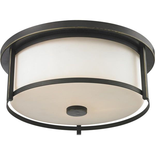 Z-Lite 413F16 Savannah 3 Light 15.75 inch Olde Bronze Flush Mount Ceiling Light