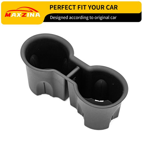 Maxzina Cup Holder Compatible with 2018-2024 Chevrolet Equinox PVC Insert Center Console Cup Holder Soft Black Bottle Holder Interior Decoration for 2024 Chevy Equinox Accessories