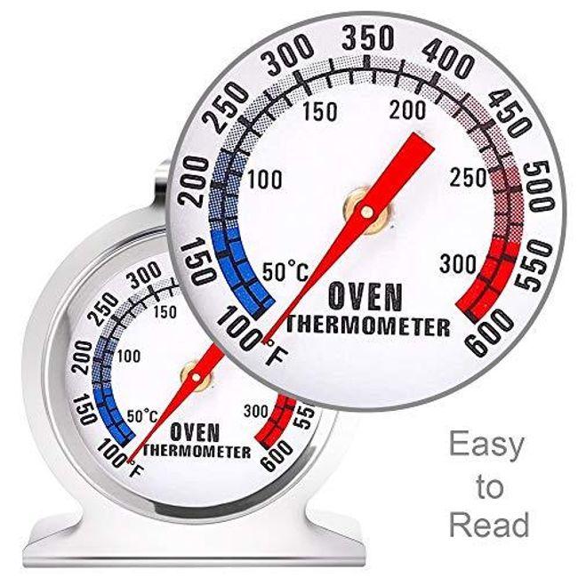 Oven Thermometers - 2 Packs Oven Thermometer Instant Read Stainless Steel  100-600f Oven Thermometers For Gas Oven, Oven Meat Thermometer For Gas  Elect