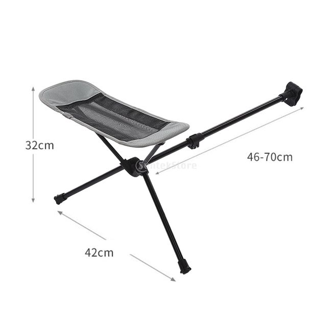 Portable Folding Chair Footrest Aluminum Alloy Folding Hiking Footstool  Outdoor Feet Rest Resting Retractable Foot Rest