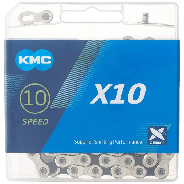 KMC X10-116L, NP/BK 10 Speed Bicycle Chain