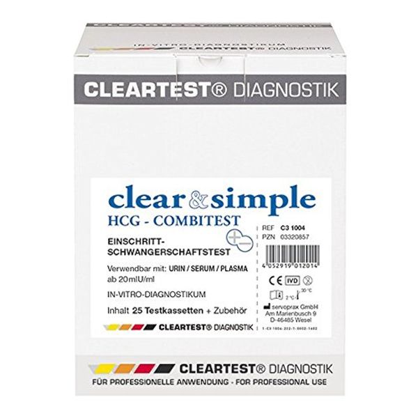 Clear & Simple 09746043 HCG Combo Pregnancy Test (5 Pack)