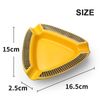 Cigar Ashtray Triangle - Large Outdoor Rest for Patio/Outside/Indoor (Yellow)